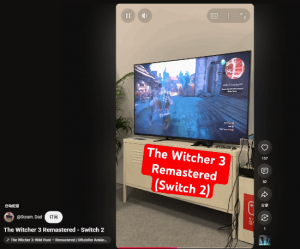 巫师3重制版Switch2实机首曝有望60帧